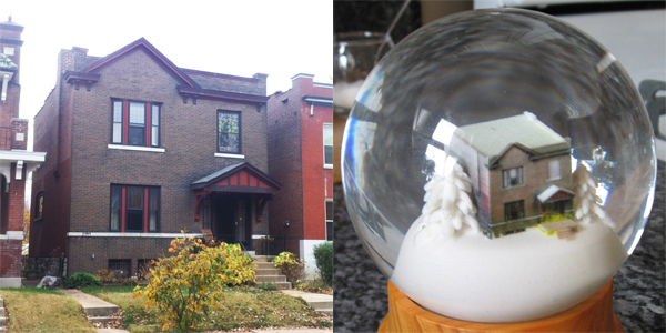 sidebyside Qarl's House As A 3D Printed Snowglobe Model