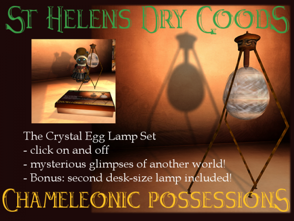The Crystal Egg Floor Lamp and Desk Lamp Set A tribute to the works of H. G. Wells - virtual lamps