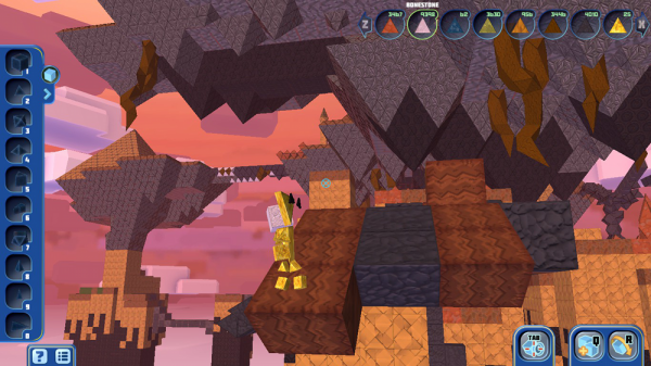 World1Underside View from underside toward the "Spawn Island