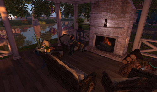 A lovely summerhouse with the radio on