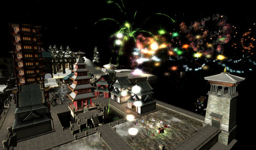 The celebration when the center of Shanghai was rebuilt for Chinese New Year 2013