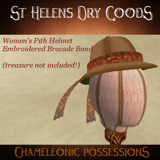 women's pith helmet - embroidered