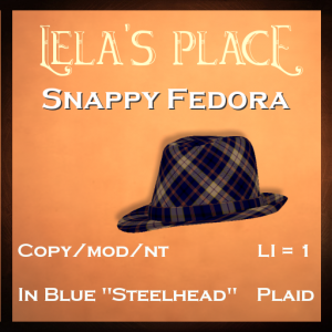 FedorasLelasPlaceSteelheadPlaid