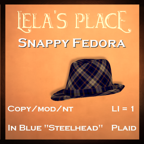 FedorasLelasPlaceSteelheadPlaid