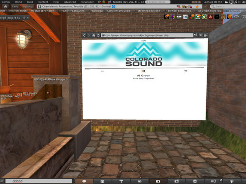 Second Life prim displays website and plays media 