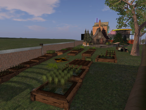 A small Second Life farm by a roadside
