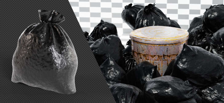 Blender tutorial for rendering trashbags